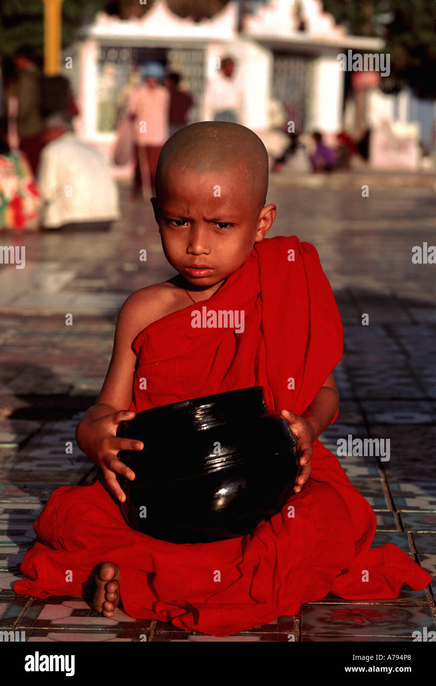 Myanmar Kyaiktiyo Ordination Ceremony Young Monk Stock Photo Alamy