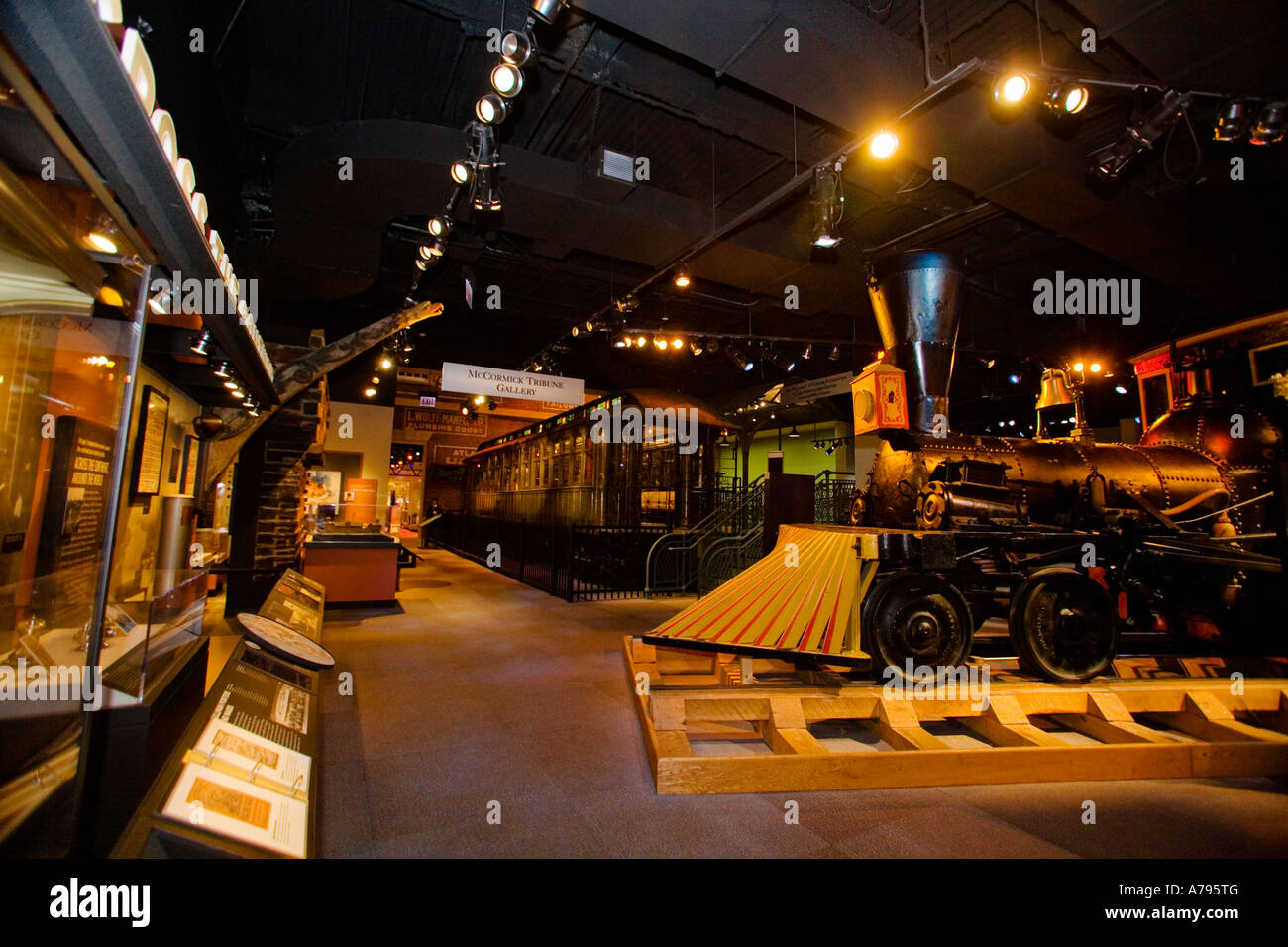 CHICAGO Illinois Interior of Chicago Historical Society museum in Old