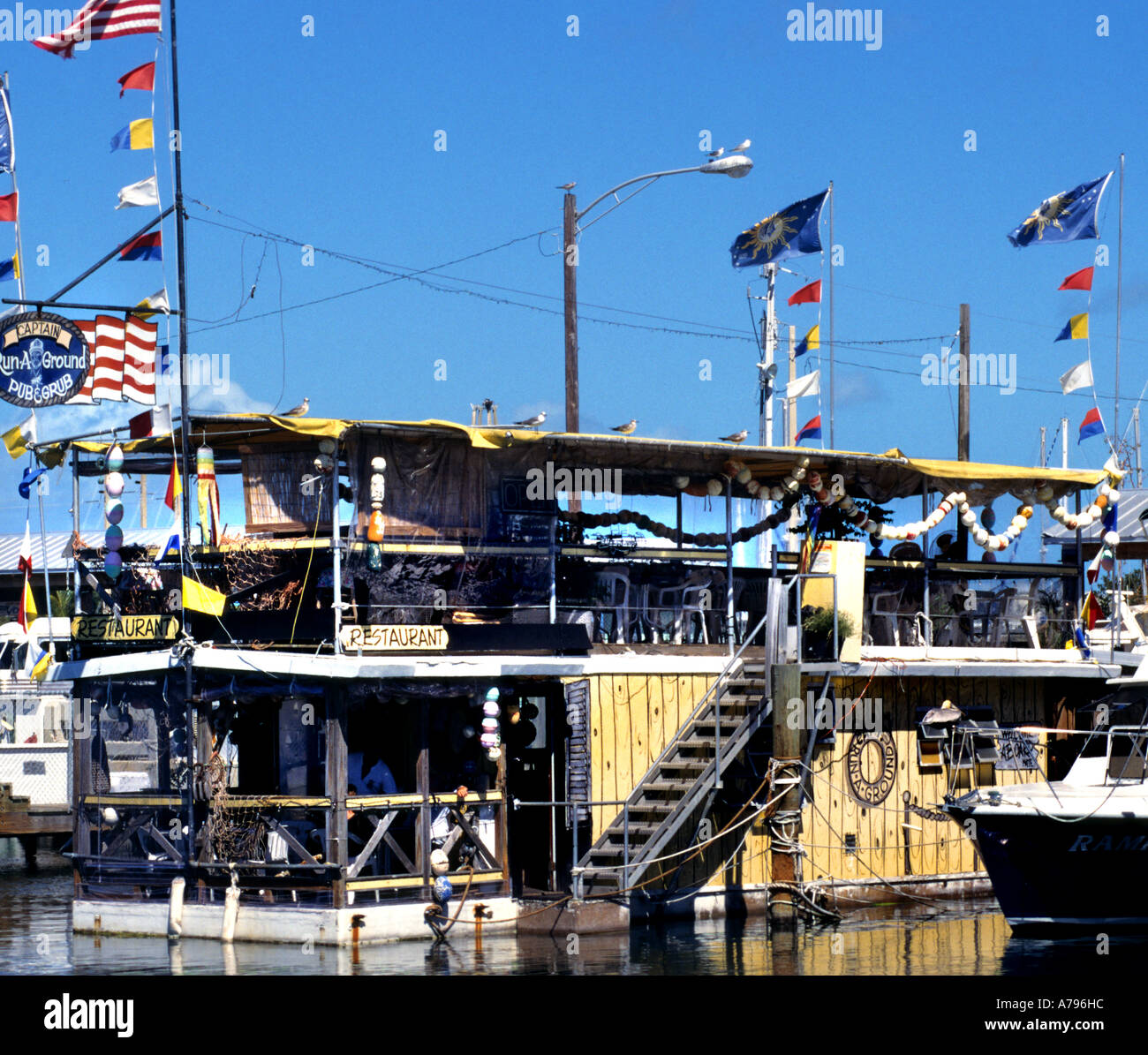 Colonial House Key West houseboat Florida Stock Photo Alamy