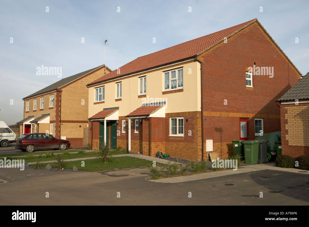 New build suburban residential houses by Martindales Architects Rolls Close Yaxley