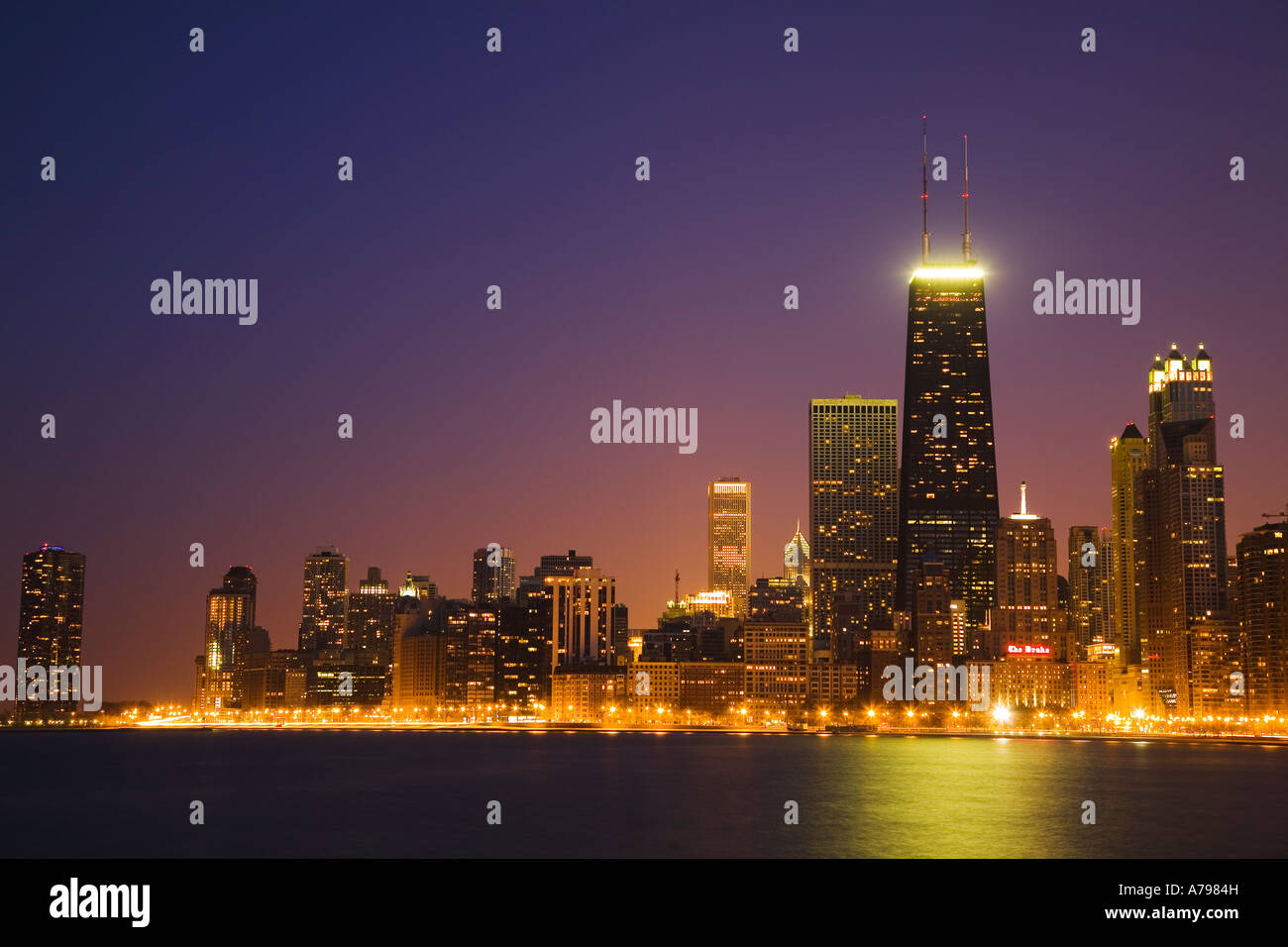 Downtown chicago skyline viewed from hi-res stock photography and ...
