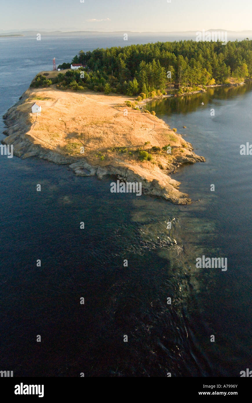 Aerial photograph of East Point on Saturna Island in Gulf Islands