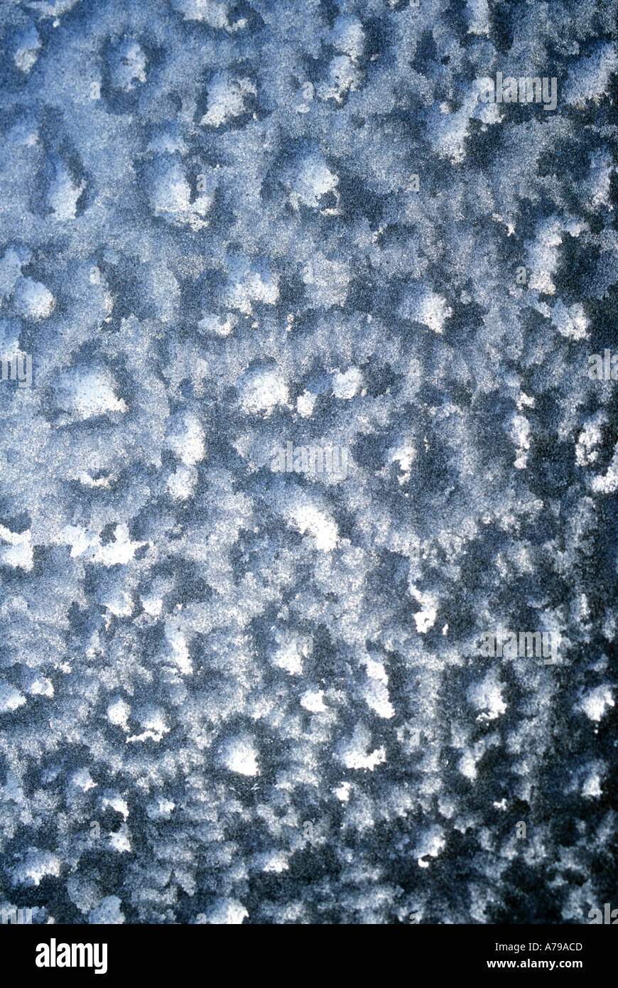 Frost on window Stock Photo