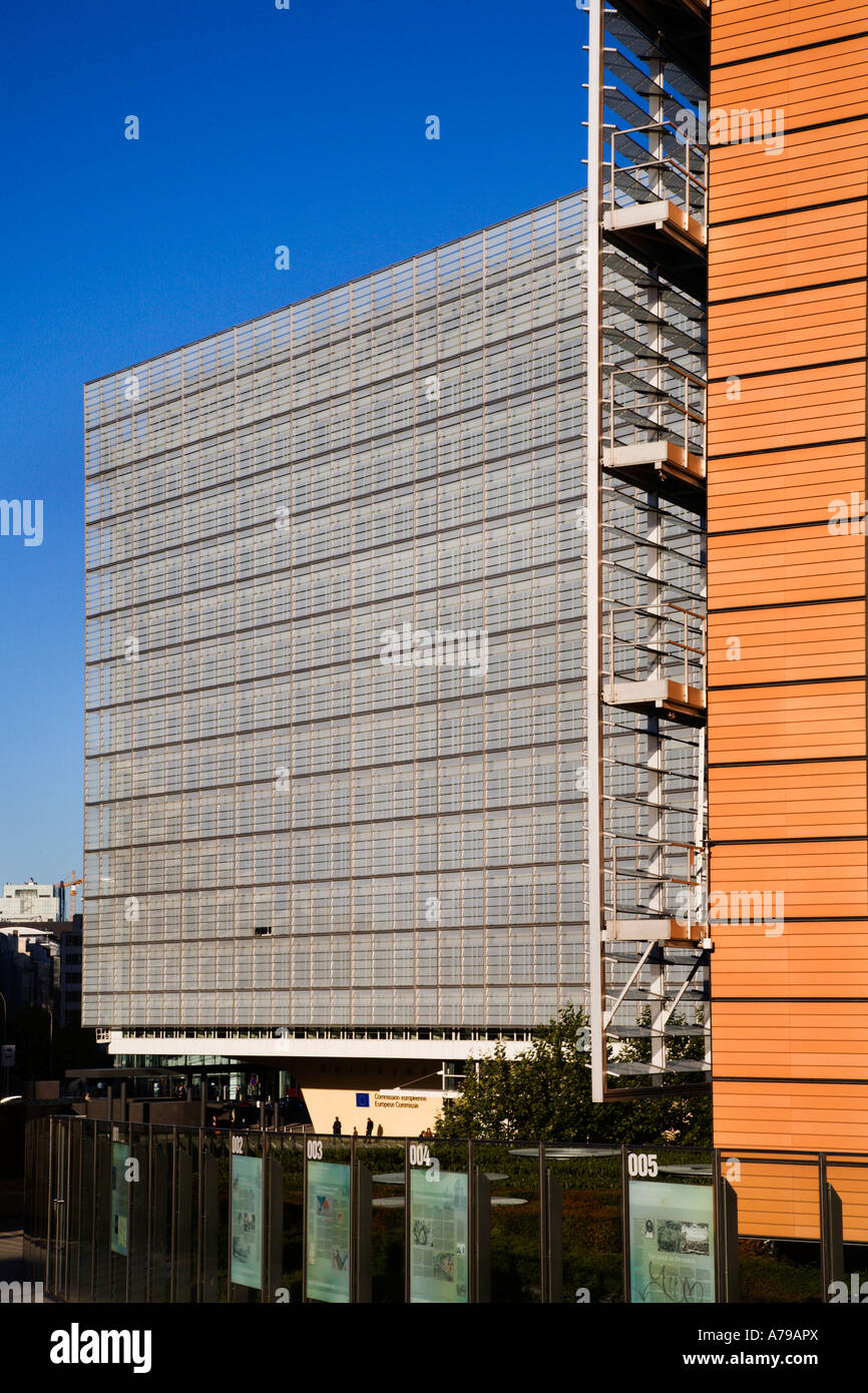 The Berlaymont European Commission Building in the EU Quarter Brussels Belgium Stock Photo