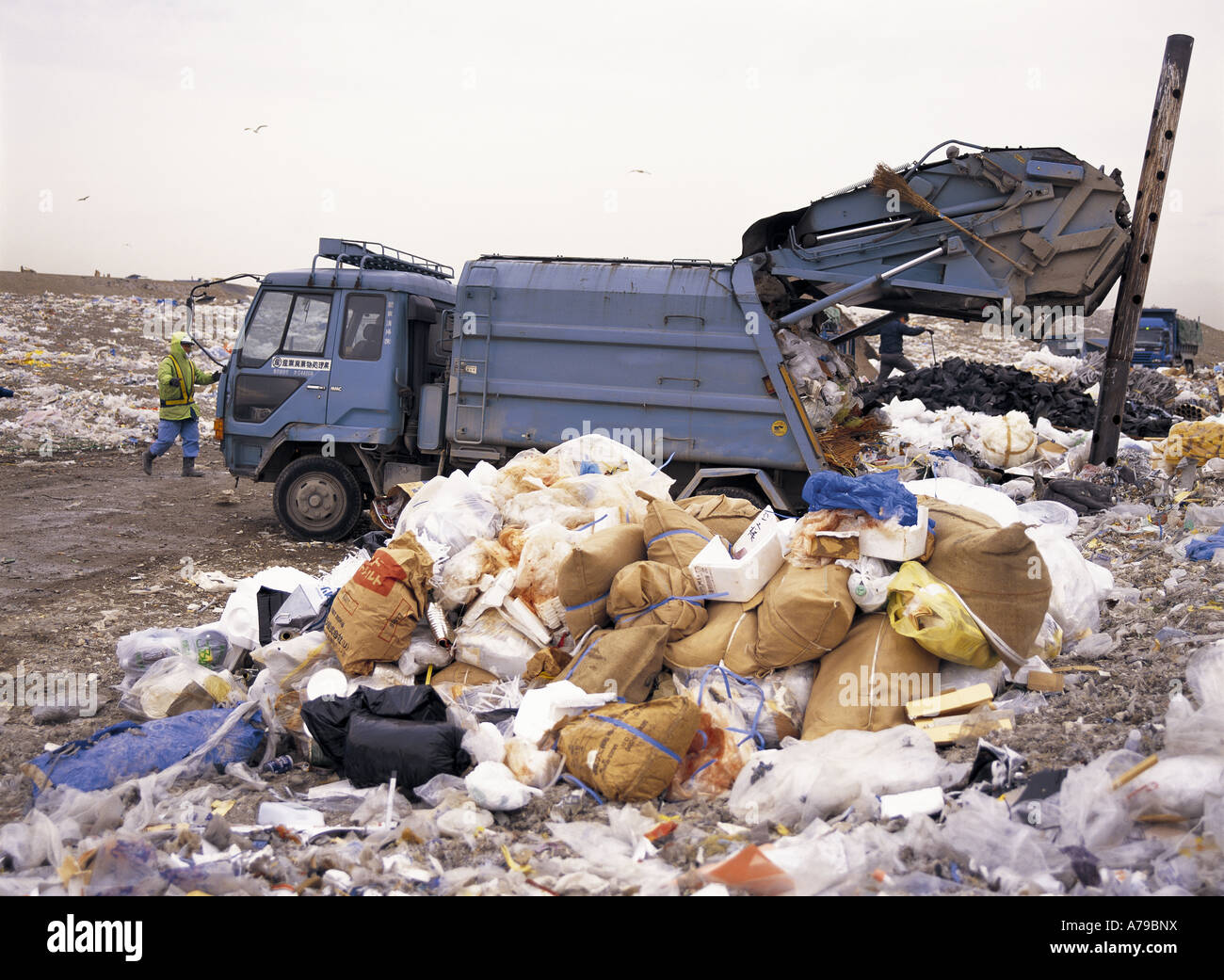 garbage truck dumping