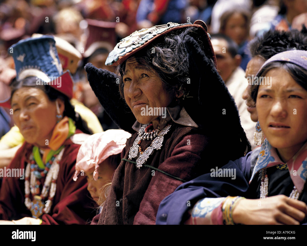 Ladakhi women at the annual Hemis Monastery festival in Ladakh India ...