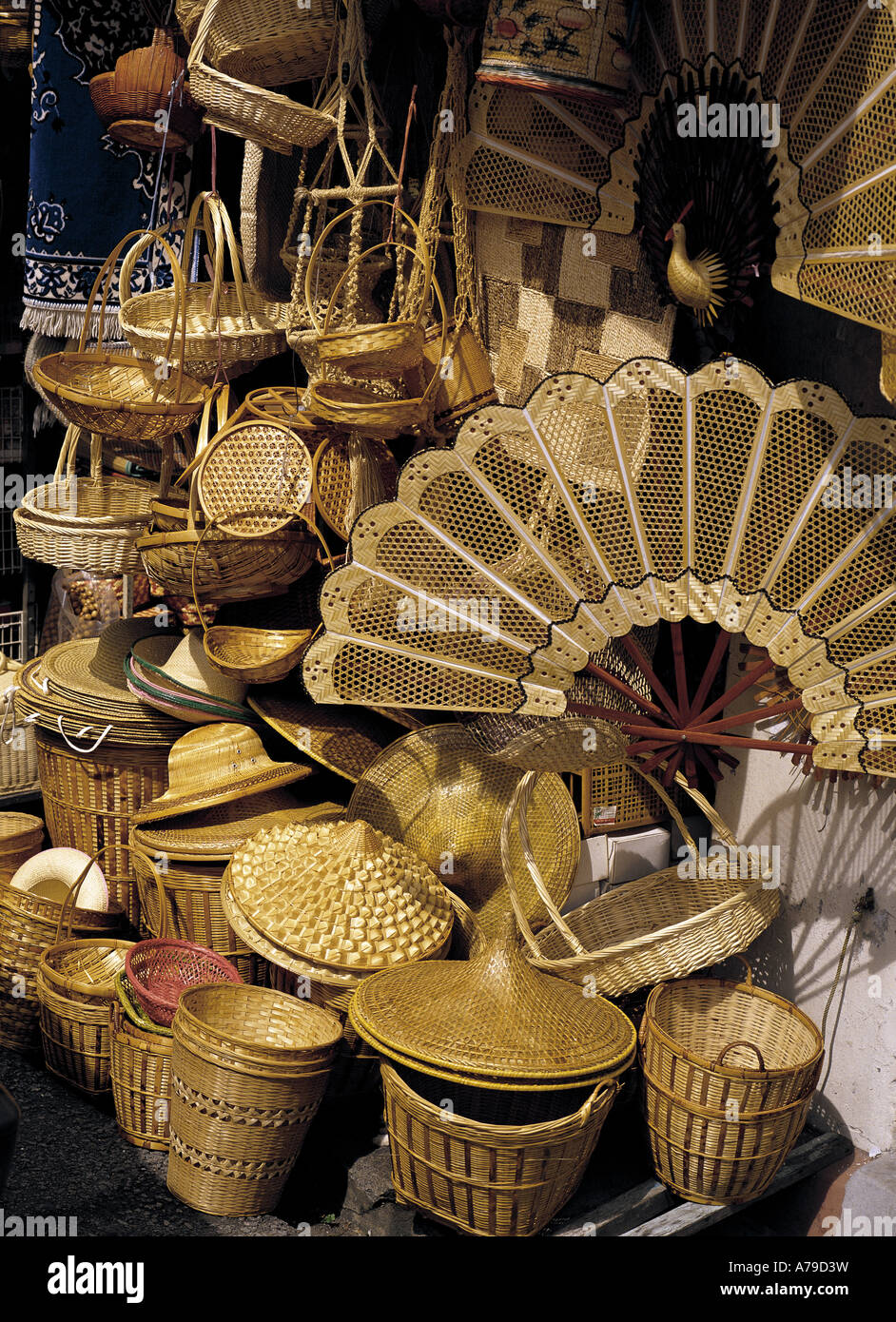 Rattan store Arab Street Singapore Stock Photo Alamy