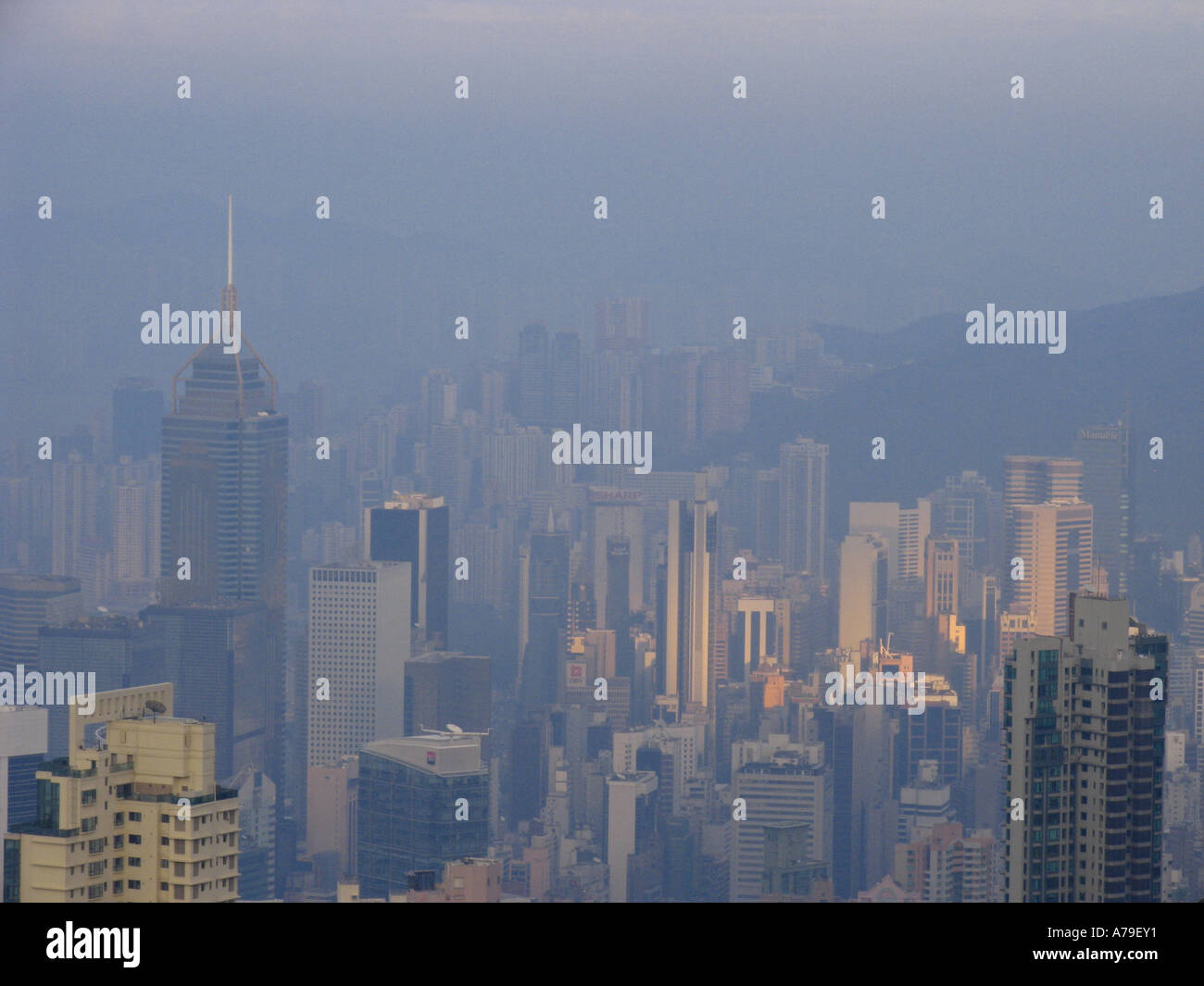 View at Hongkongs Central District Stock Photo