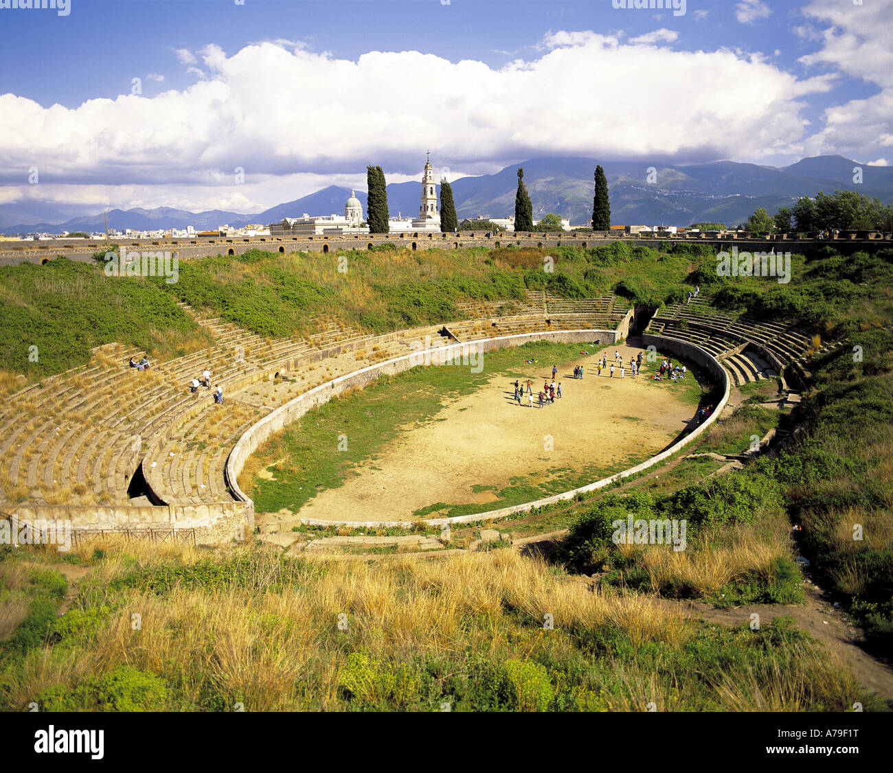 Amphitheater Pompeii Italy Stock Photo Alamy