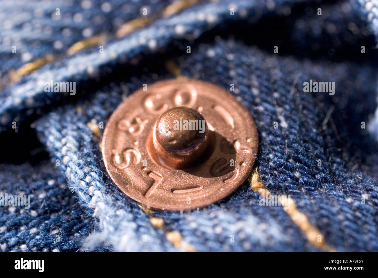 Levi jeans 501 501 s detail with close up of rivet Stock Photo - Alamy