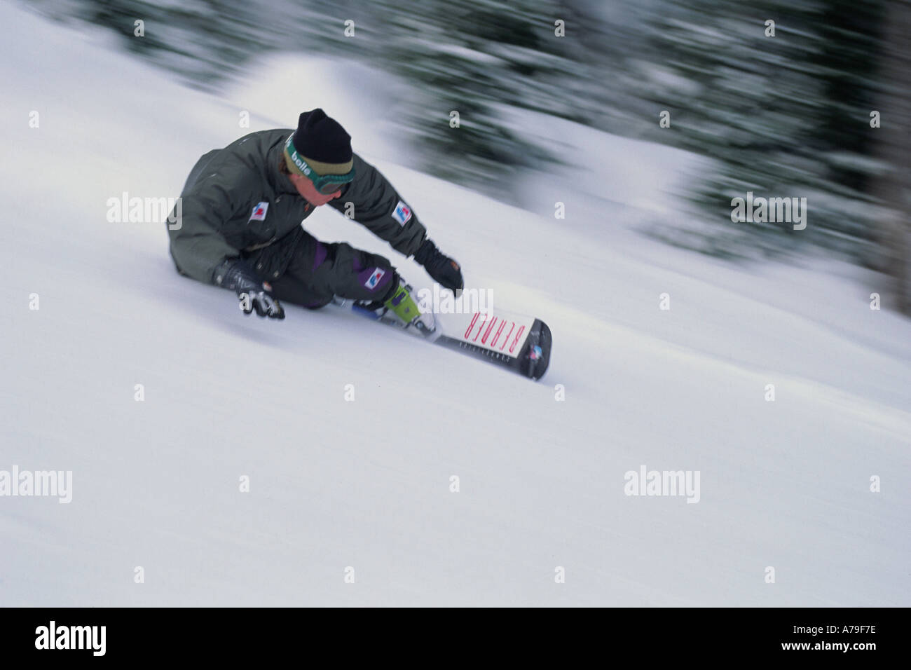 High speed Snowboarding Stock Photo - Alamy