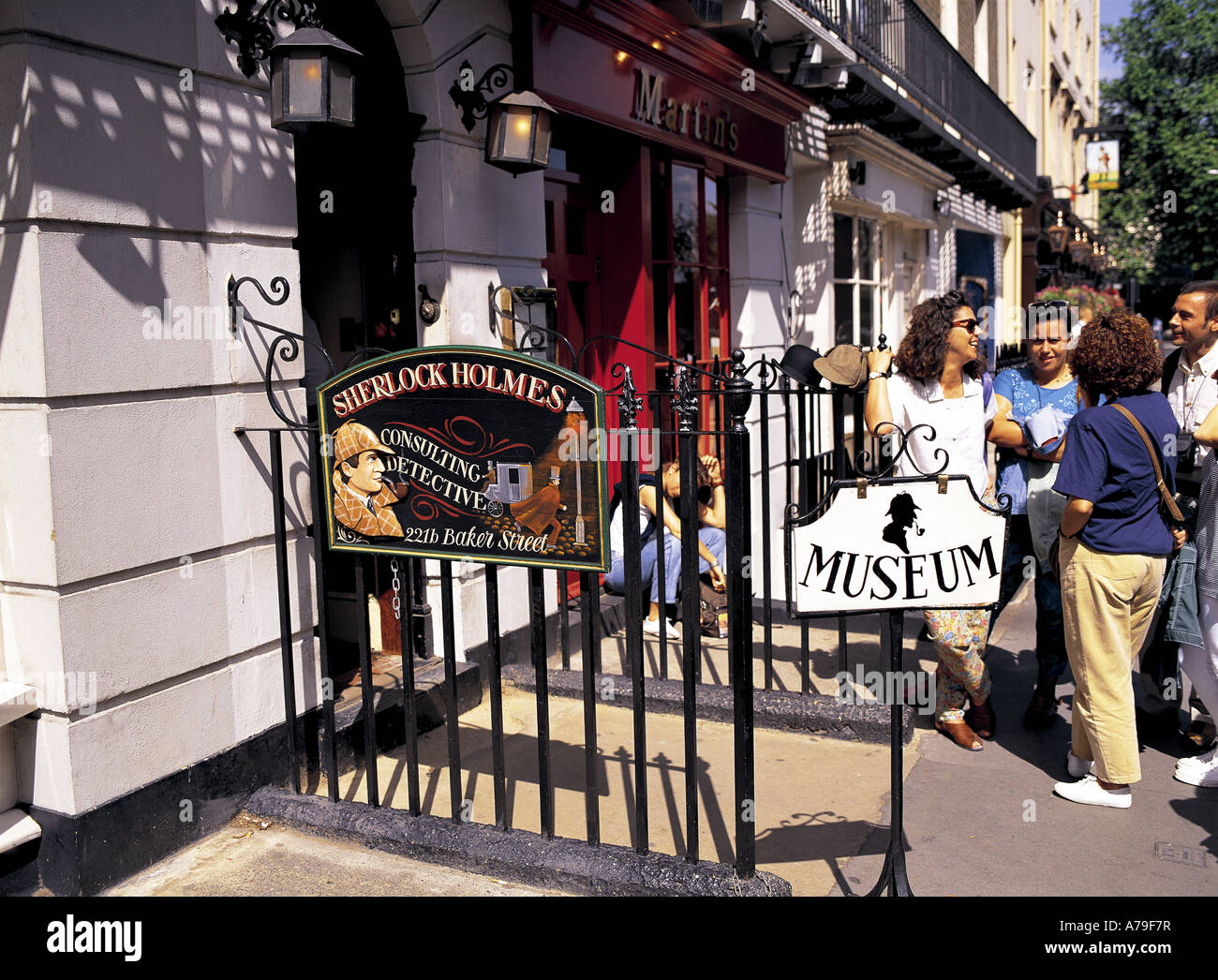 Sherlock Holmes house 221B Baker Street London England Stock Photo