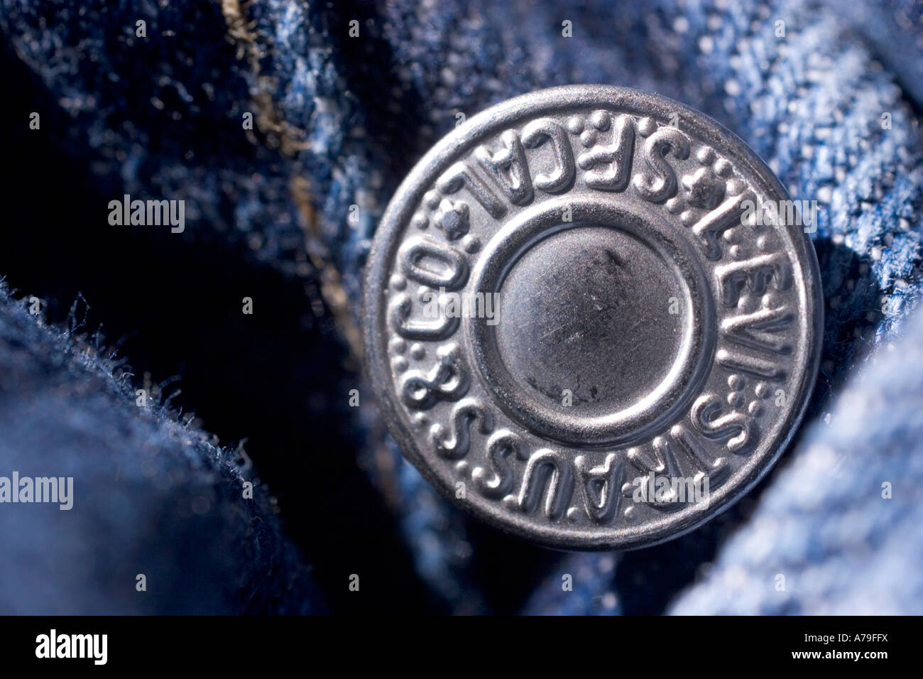 Levi jeans 501 501 s detail with close up of fly button Stock Photo - Alamy