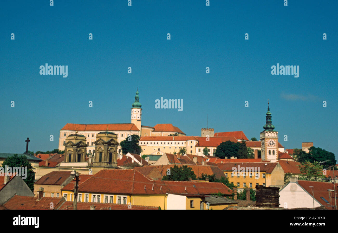 Altstadt von Mikulov Mähren Old Town of Mikulov Moravia Stock Photo