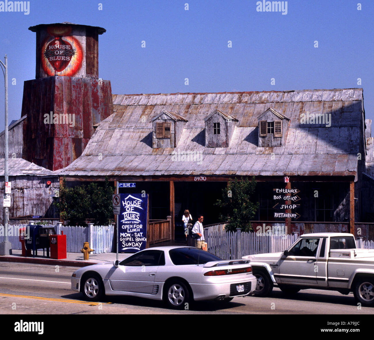 Bar Restaurant House of Blues Hollywood California Sunset Boulevard Stock Photo