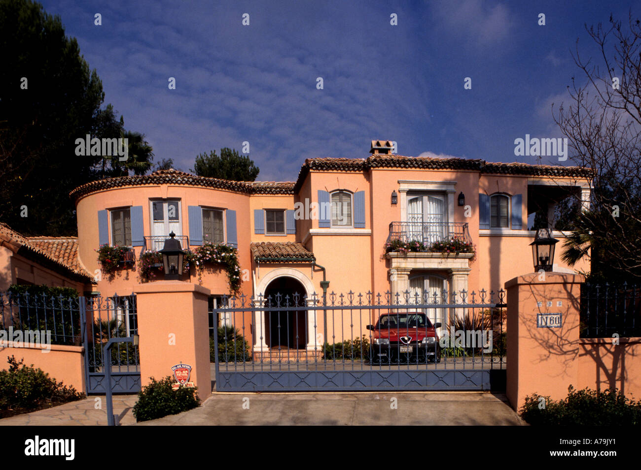Sunset Boulevard Beverly Hills Hollywood California Los Angeles Stock Photo