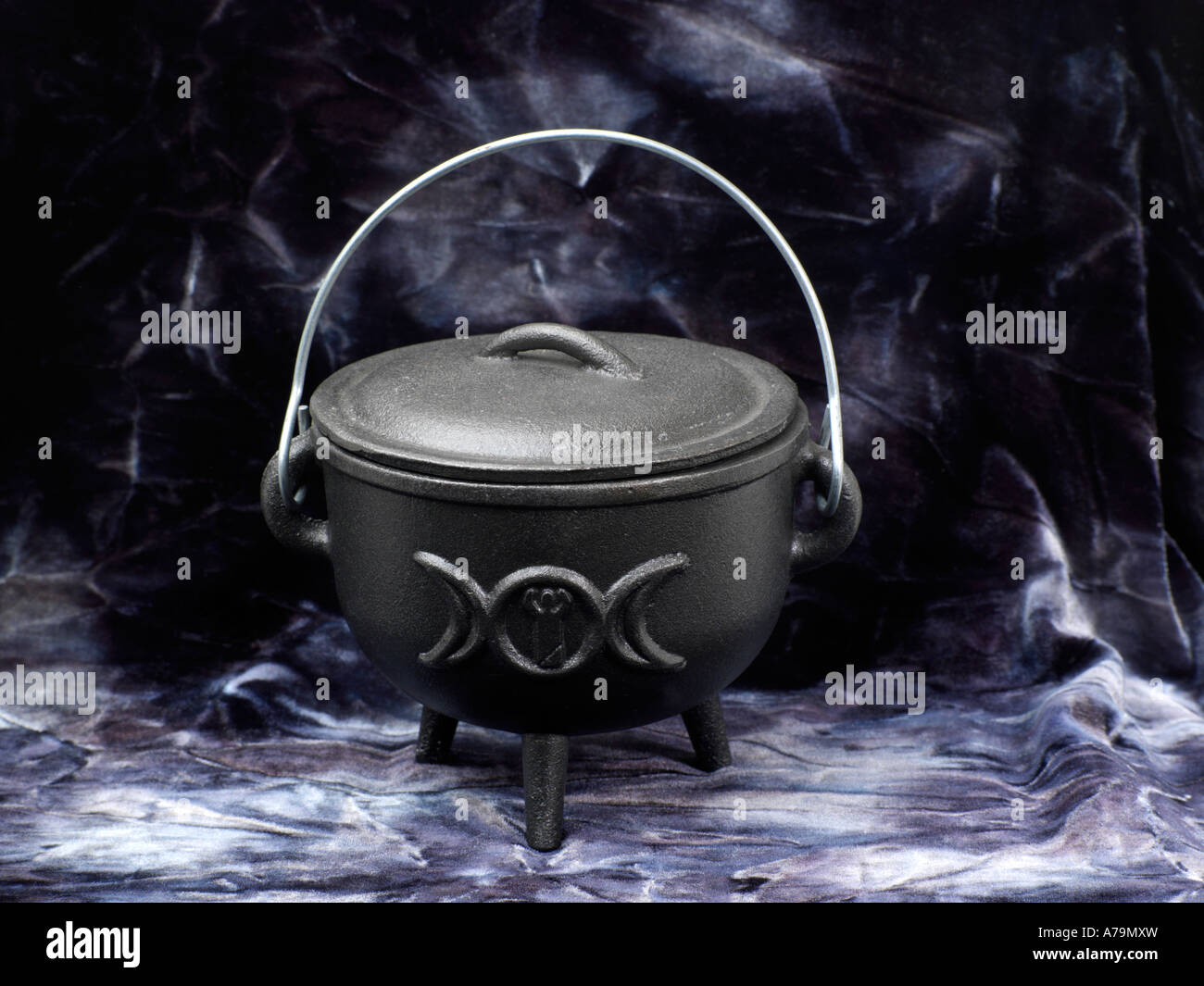 Triple Moon & Goddess Cauldron Stock Photo