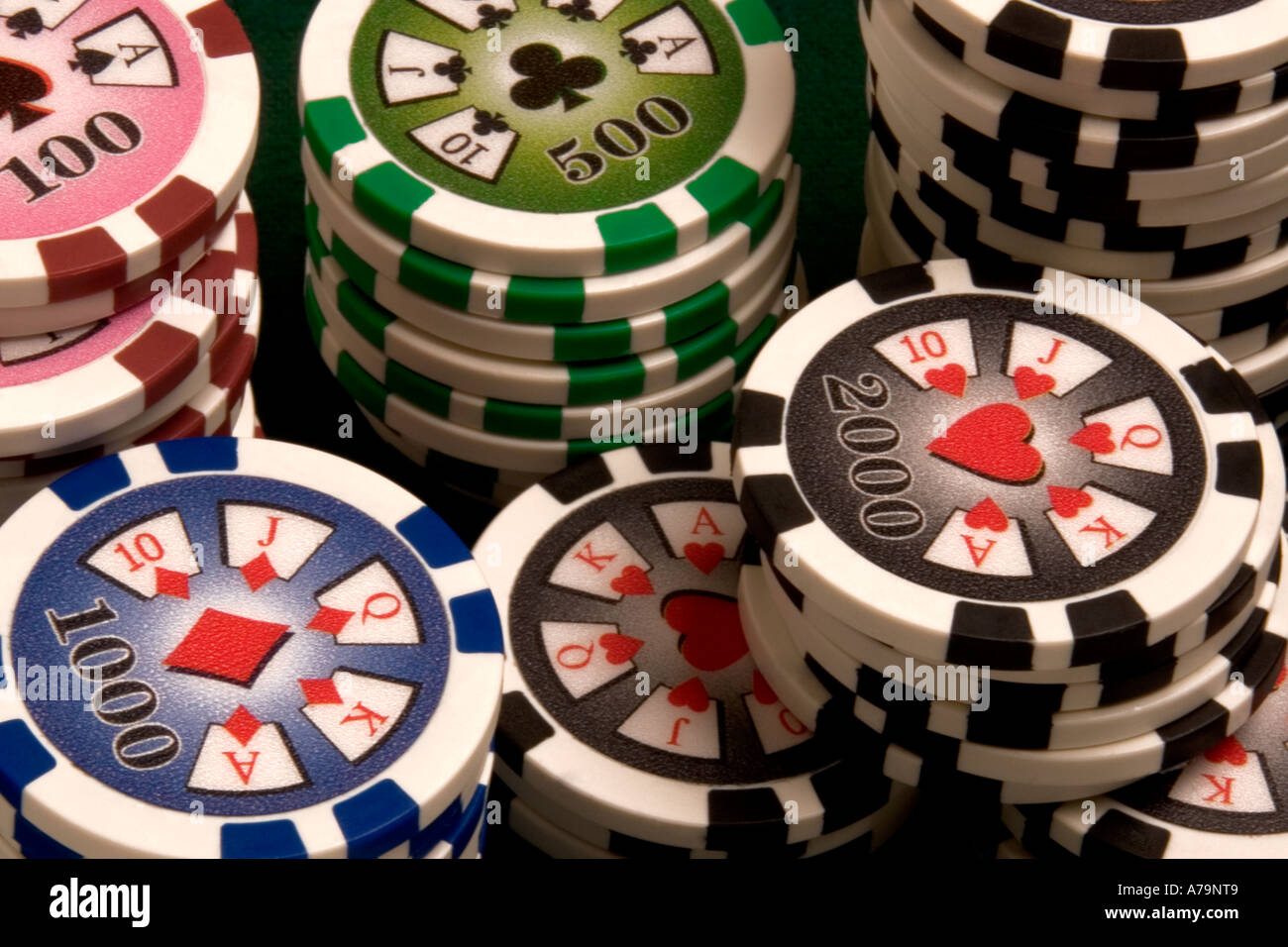 Large pile of poker chips Stock Photo Alamy