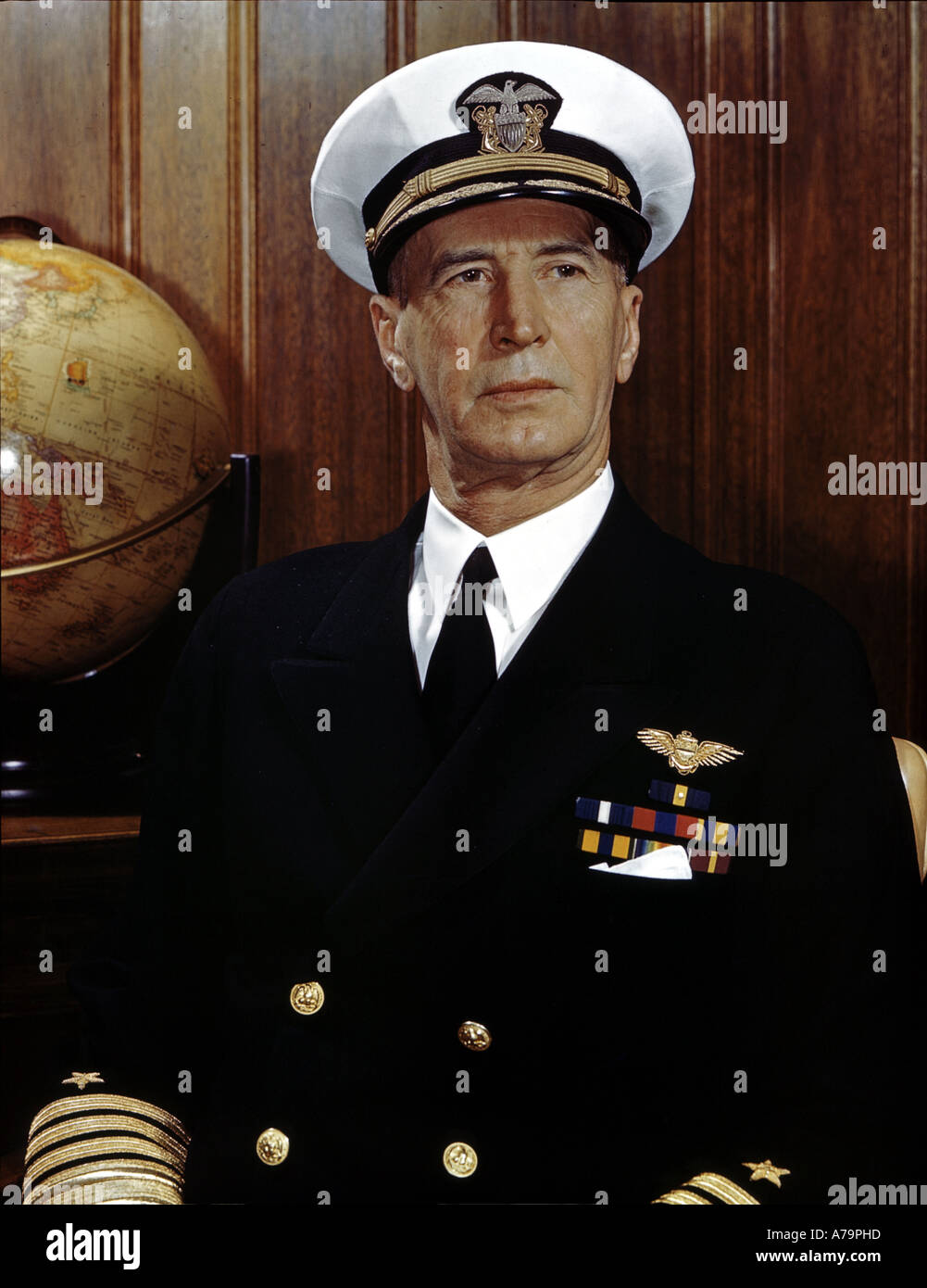 ADMIRAL ERNEST J KING 1878 to 1956 US Chief of Naval Operations in WW2 Stock Photo