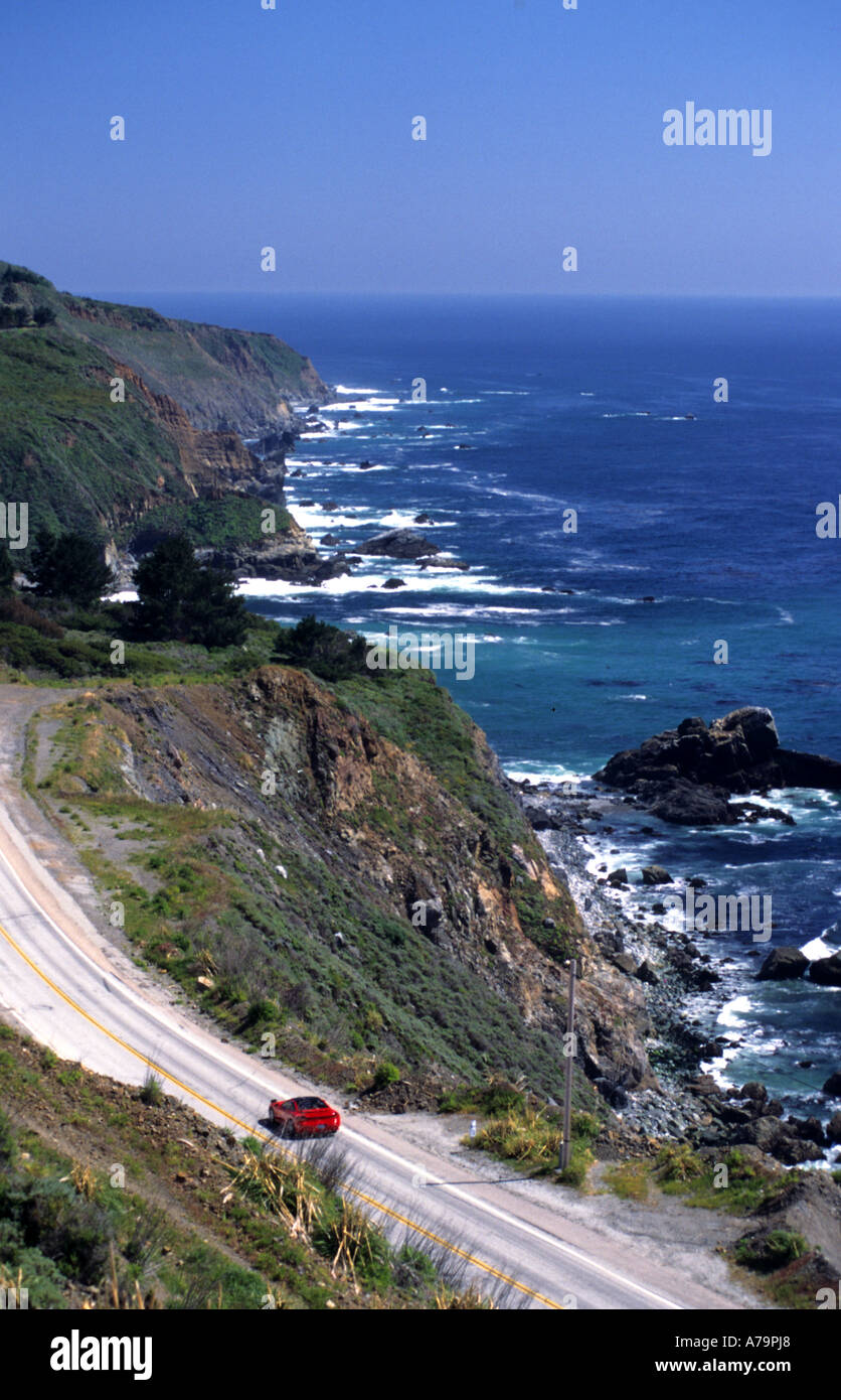Big Sur California Coast road sea United States Stock Photo - Alamy