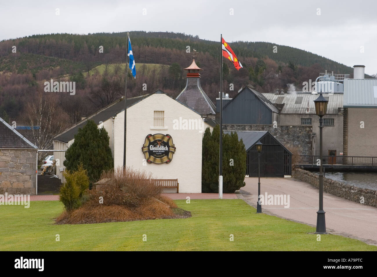 The Glenfiddich whisky Distillery, buildings & grounds, Dufftown Scotland UK Stock Photo