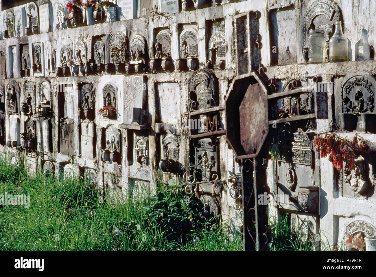 Tombs in a cemetery in Mompós Colombia Stock Photo
