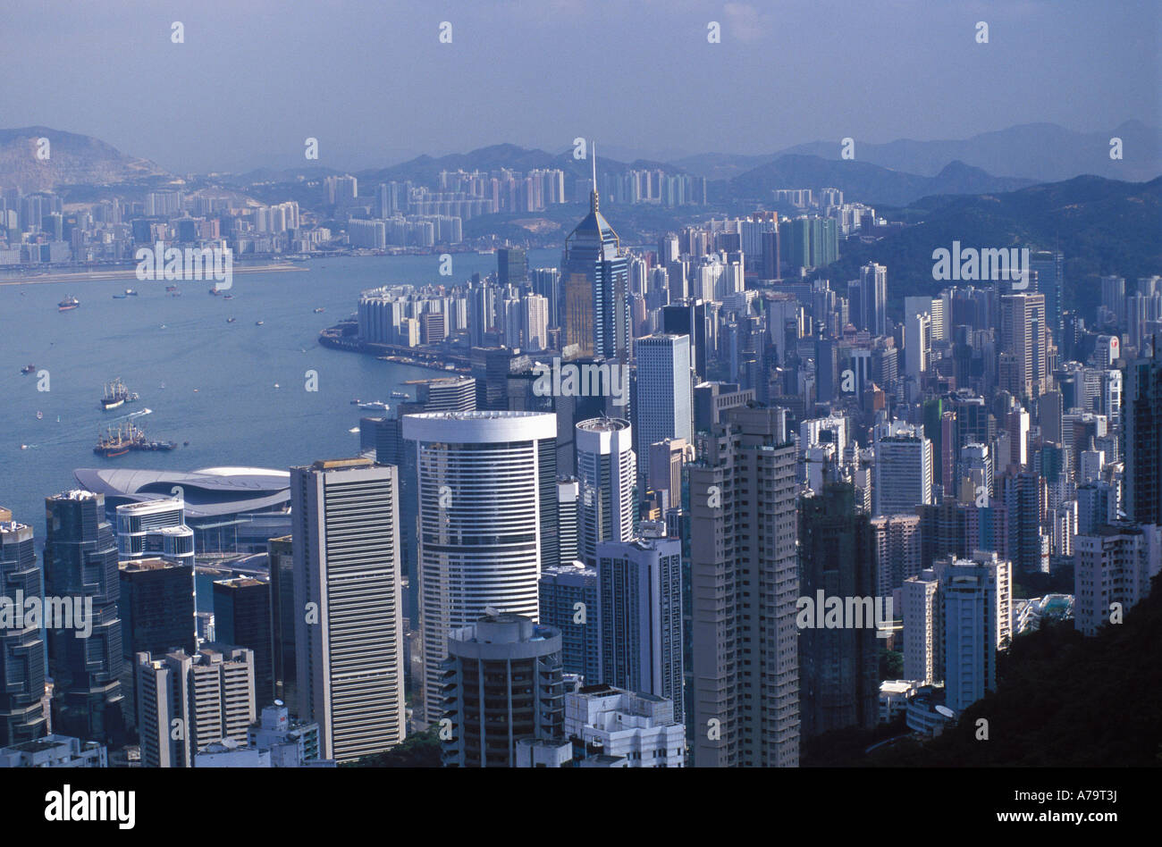 Aerial view of downtown Hong Kong Stock Photo - Alamy