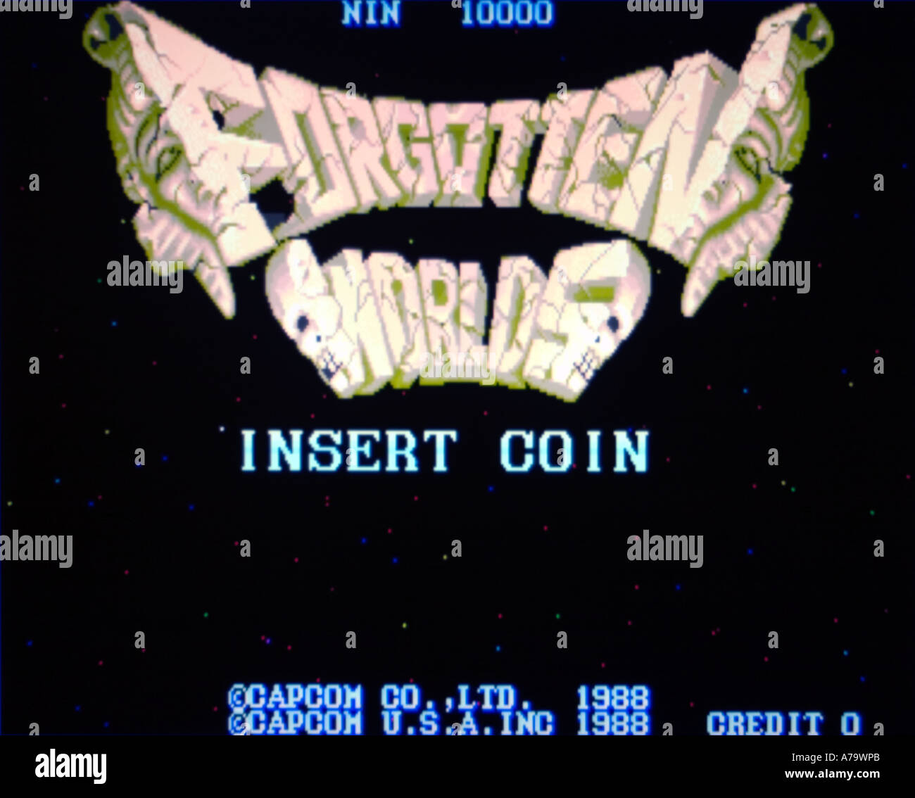 Forgotten Worlds Capcom 1988 vintage arcade videogame screenshot ...
