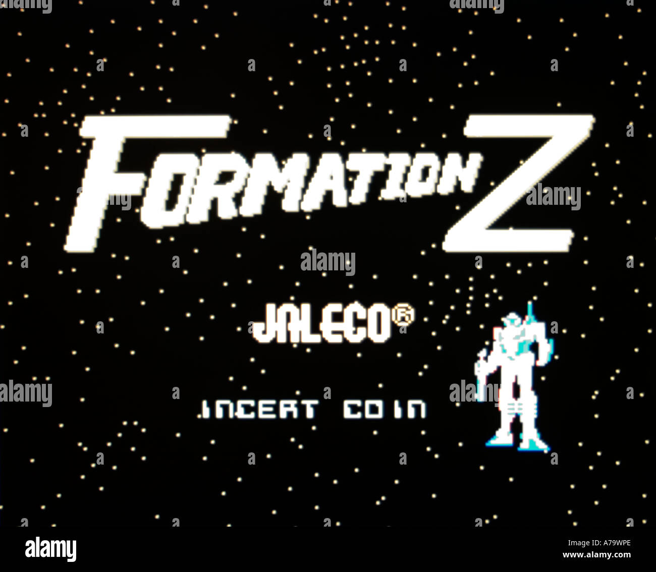 Formation Z Jaleco 1984 vintage arcade videogame screenshot - EDITORIAL USE ONLY Stock Photo