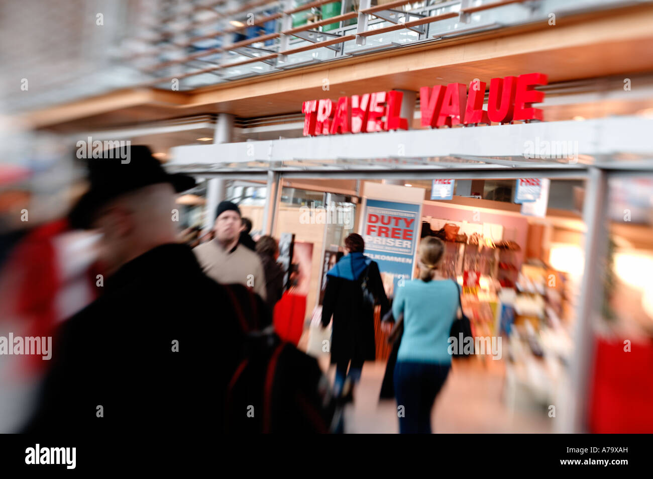 Shopping in Oslo Airport Stock Photo Alamy