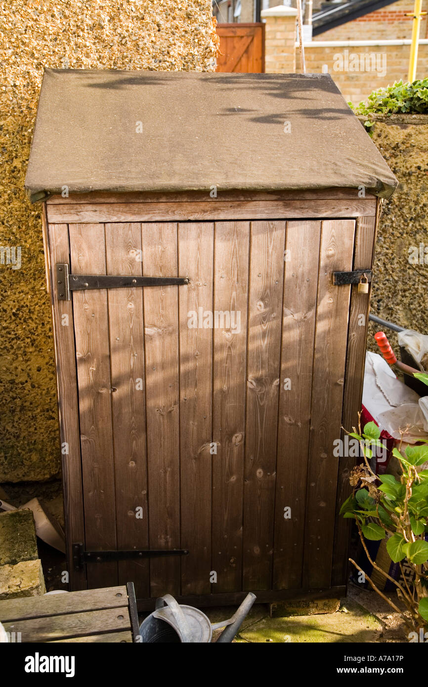 Home made garden shed. Stock Photo