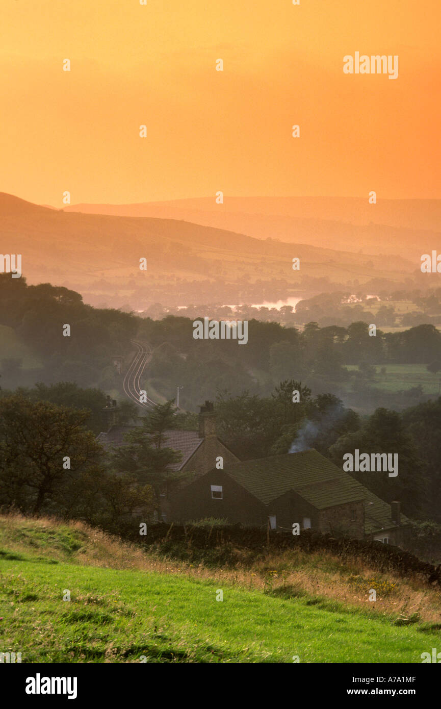 UK Derbyshire Peak District Chapel en le Frith sunset Stock Photo Alamy