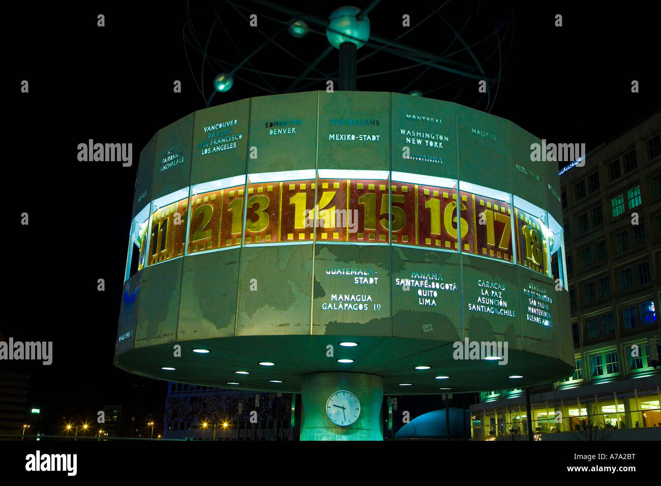 World Clock Alexanderplatz Berlin Germany Europe Stock Photo Alamy