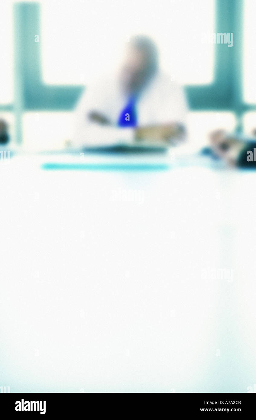 Out of focus business man in meeting Stock Photo