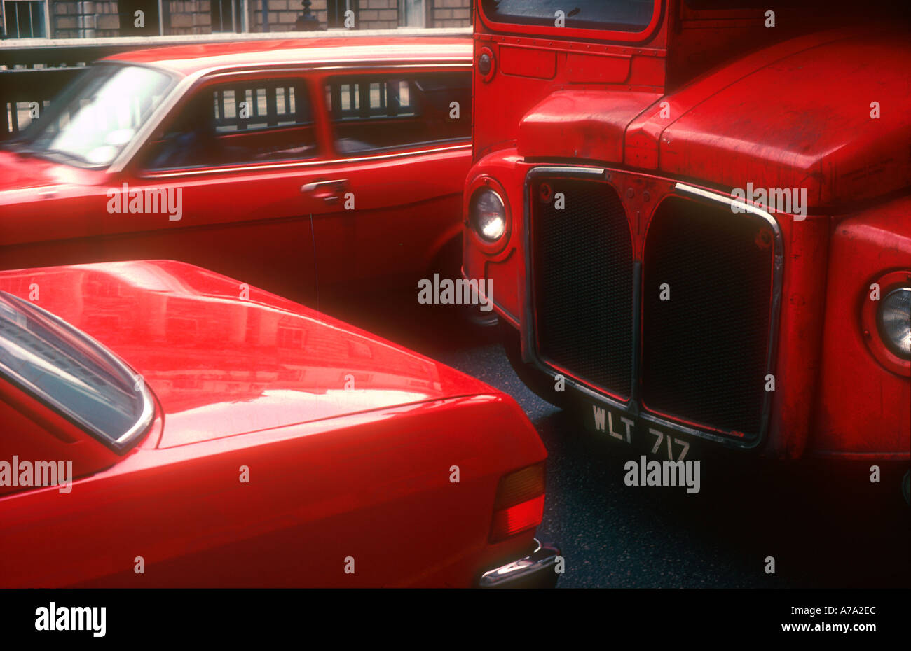 London traffic 1984 Stock Photo