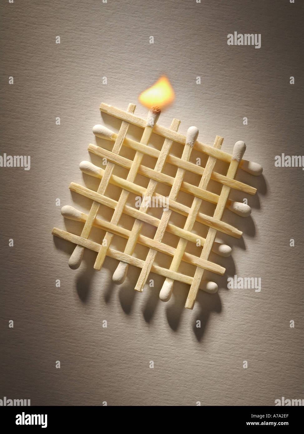 Woven matches digitally manipulated image Stock Photo