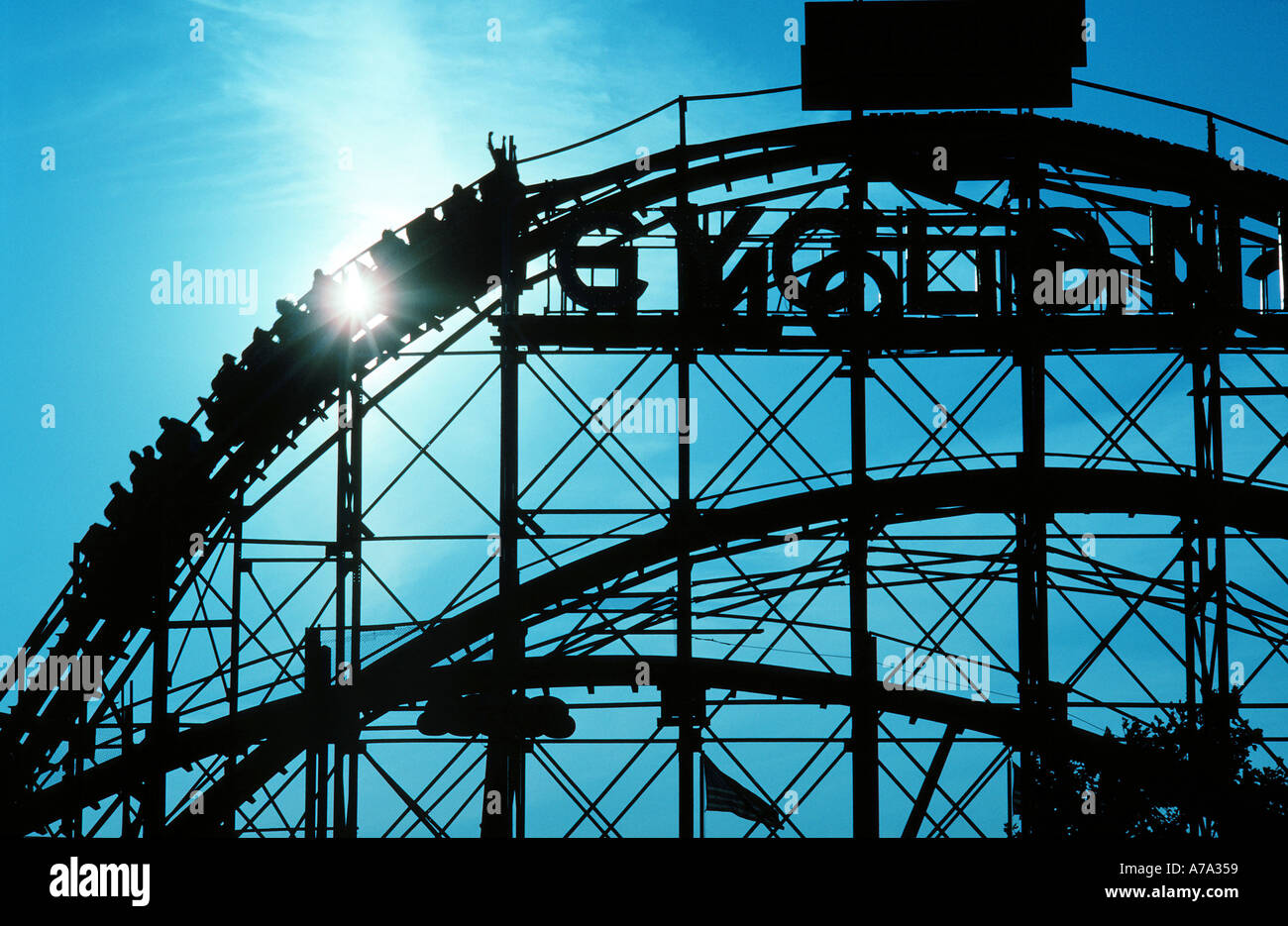 Cyclone Roller Coaster, Coney Island, Brooklyn New York Stock Photo