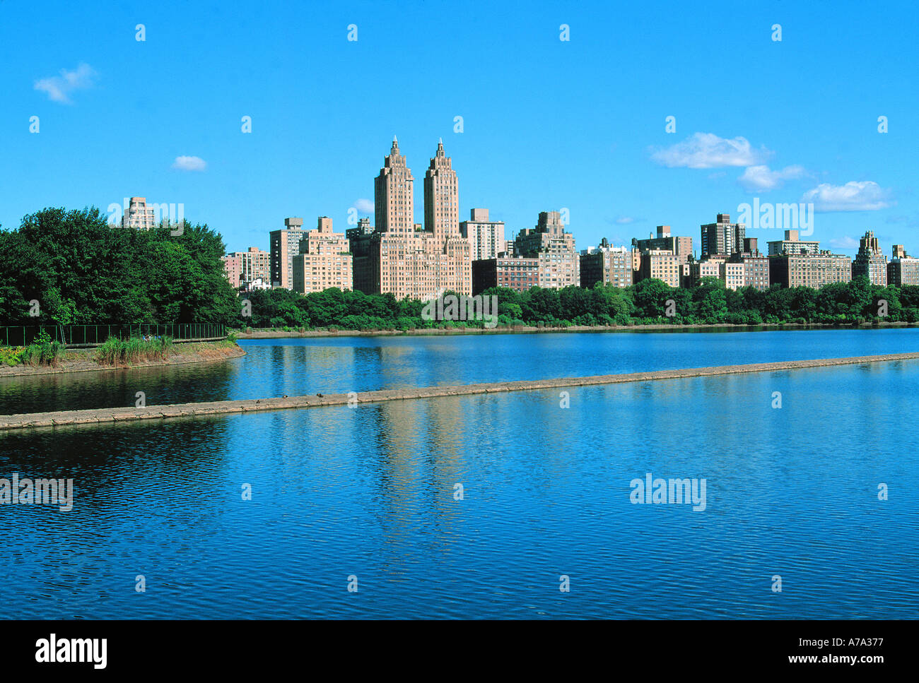 Reservoir Central Park Manhattan New York Stock Photo Alamy