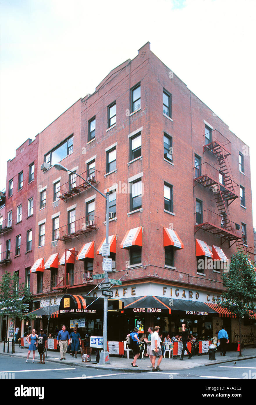 Figaro Cafe Greenwich Village Manhattan New York Stock Photo