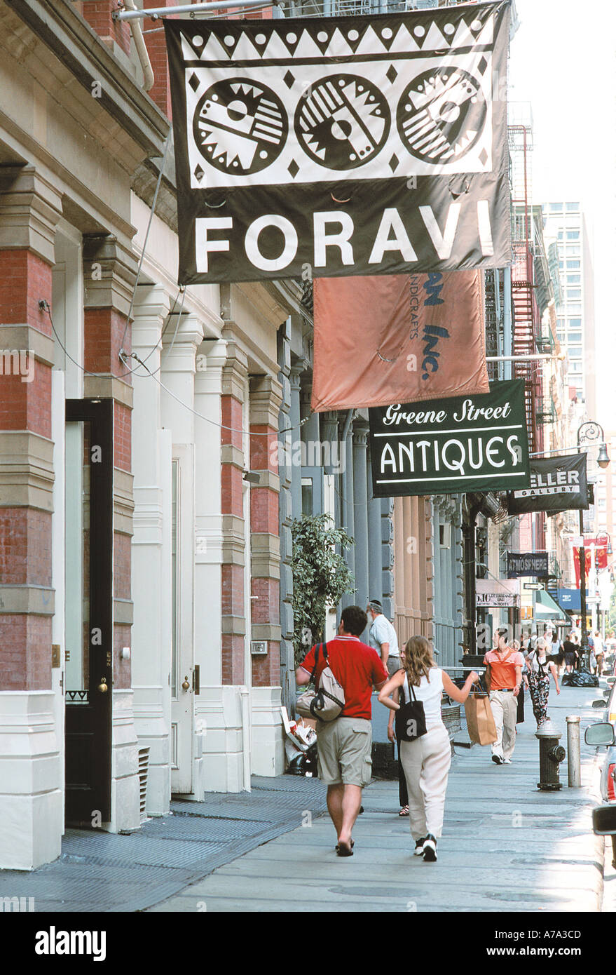 Greene Street SOHO Manhattan New York Stock Photo Alamy