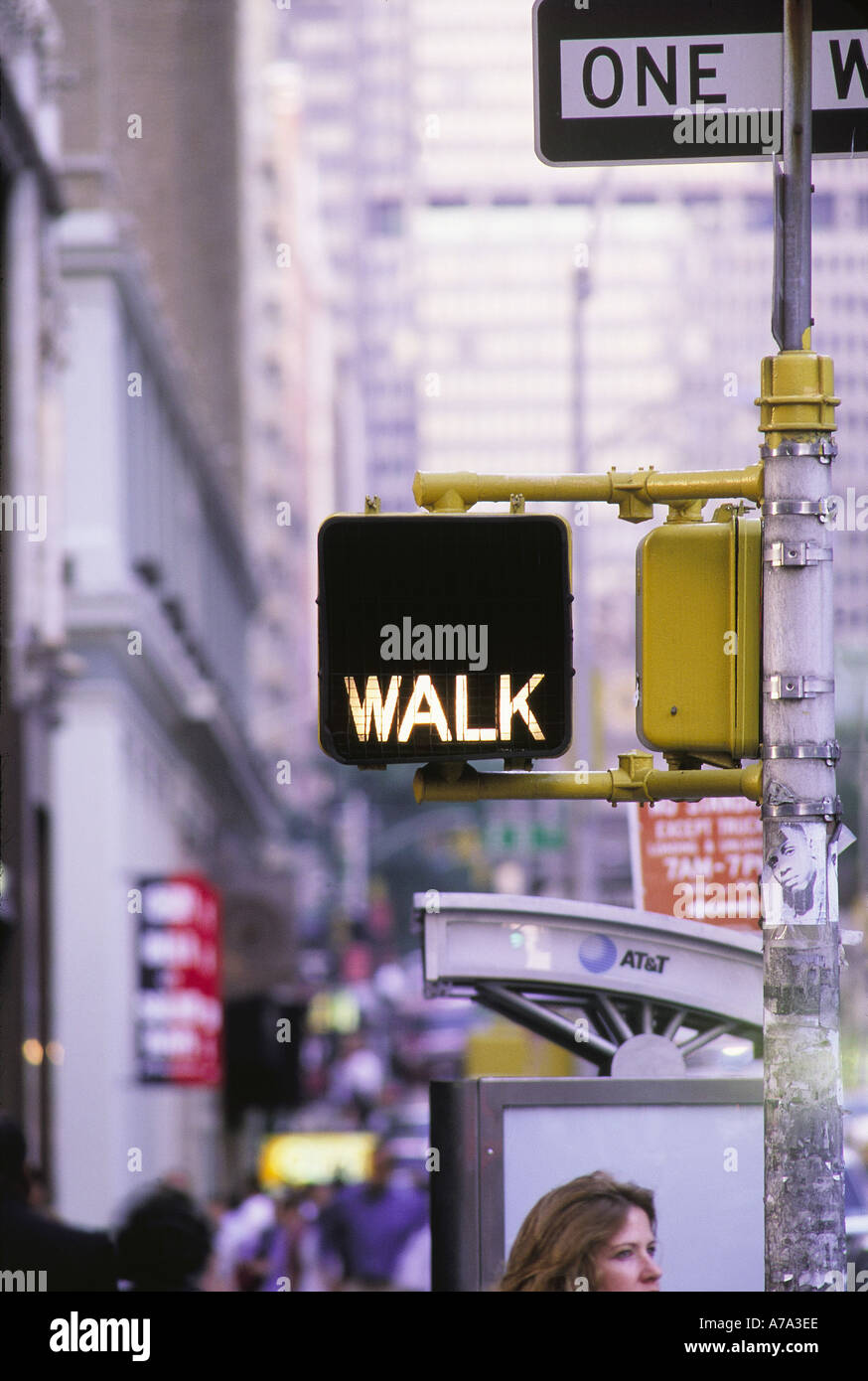 Walk Don t Walk Sign Manhattan New York Stock Photo 500718 Alamy
