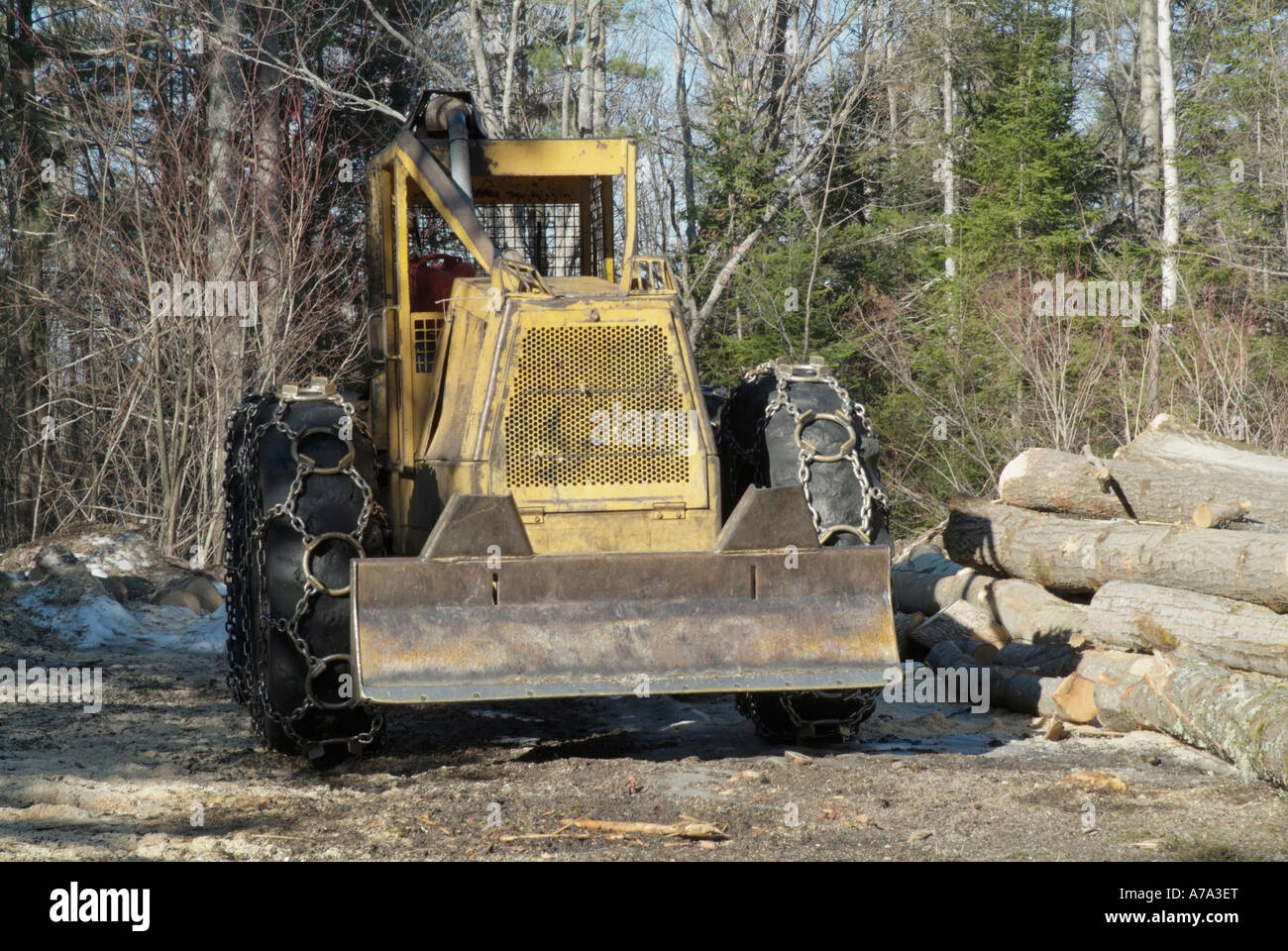 Skidder drag logs tractor hires stock photography and images Alamy