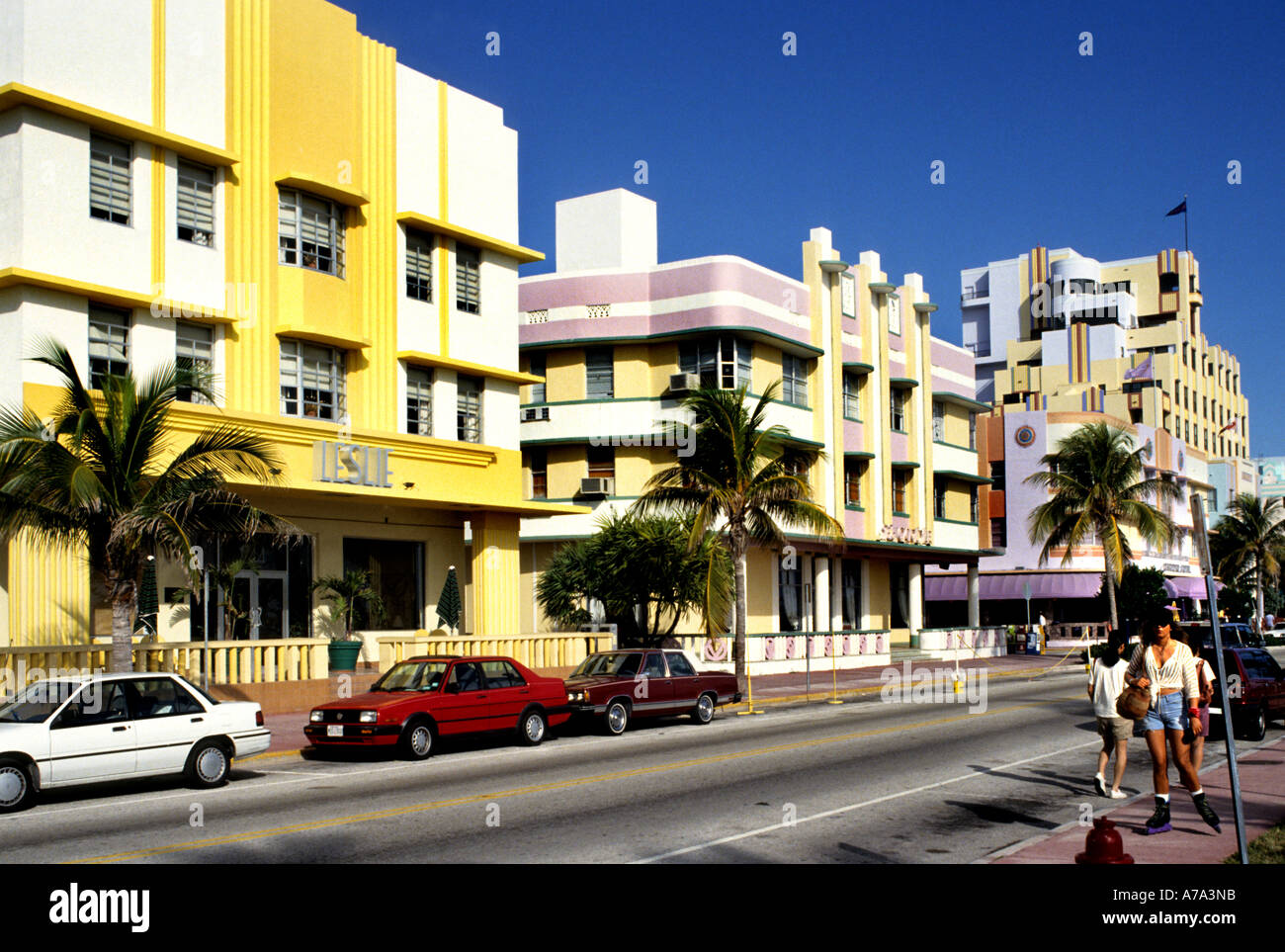 Miami Beach Art Deco historic district Florida USA Stock Photo Alamy