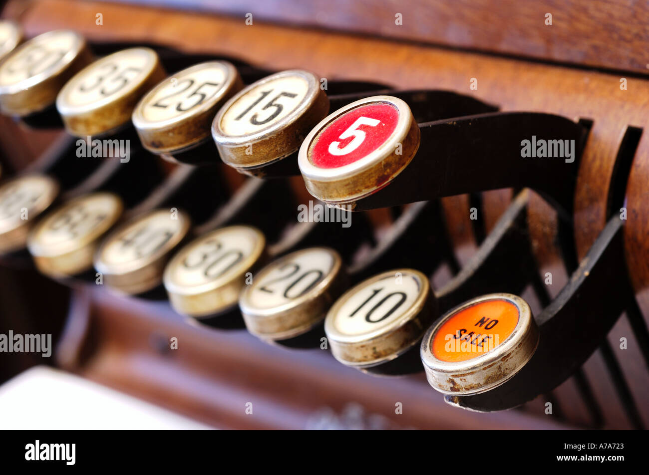 cash register keys Stock Photo Alamy