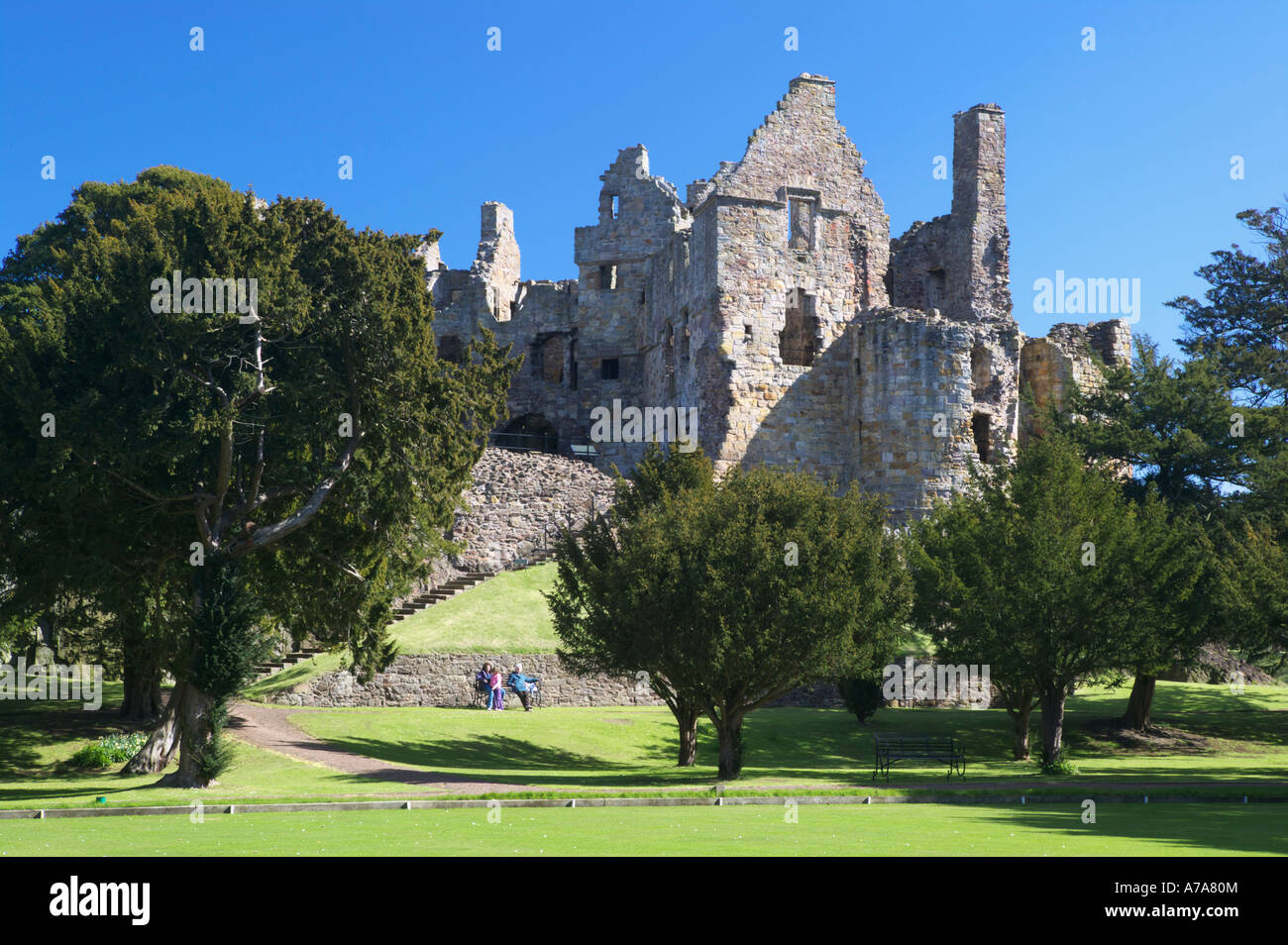 Dirleton Castle, East Lothian, Scotland, UK Stock Photo