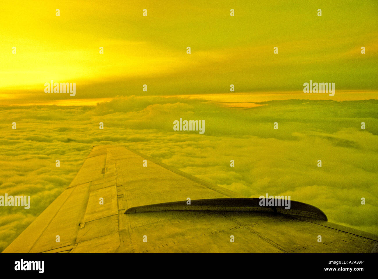 Airborn Sunrise over the Atlantic Stock Photo