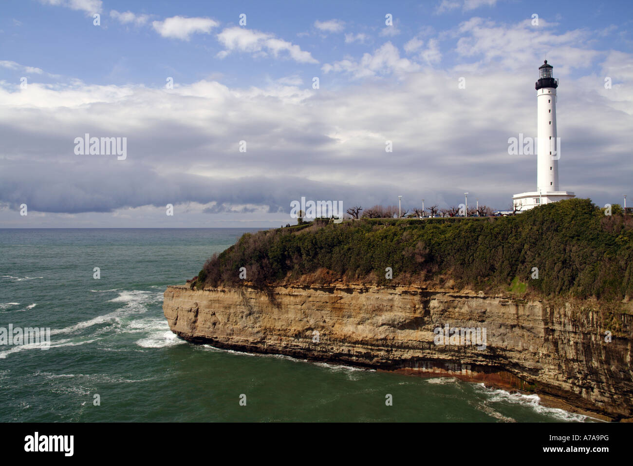 Basque Lighthouse The lighthouse of Biarritz, french town in the Basque Country, France ...