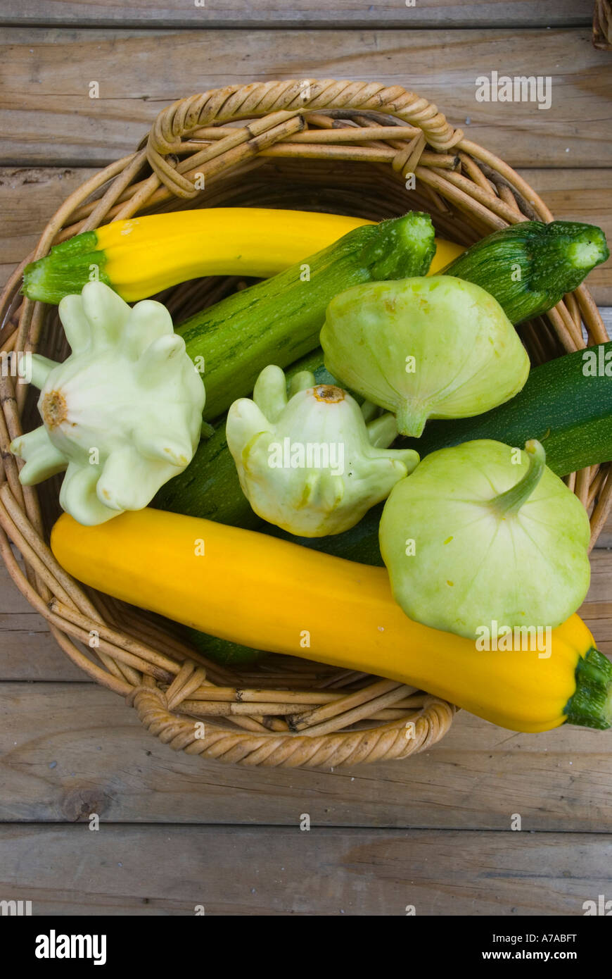 A variety of cucurbits and squash Stock Photo