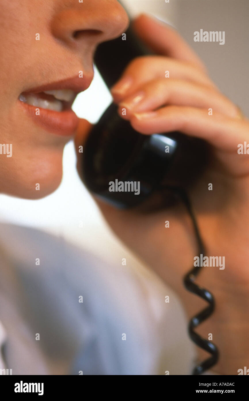 business woman on telephone Stock Photo