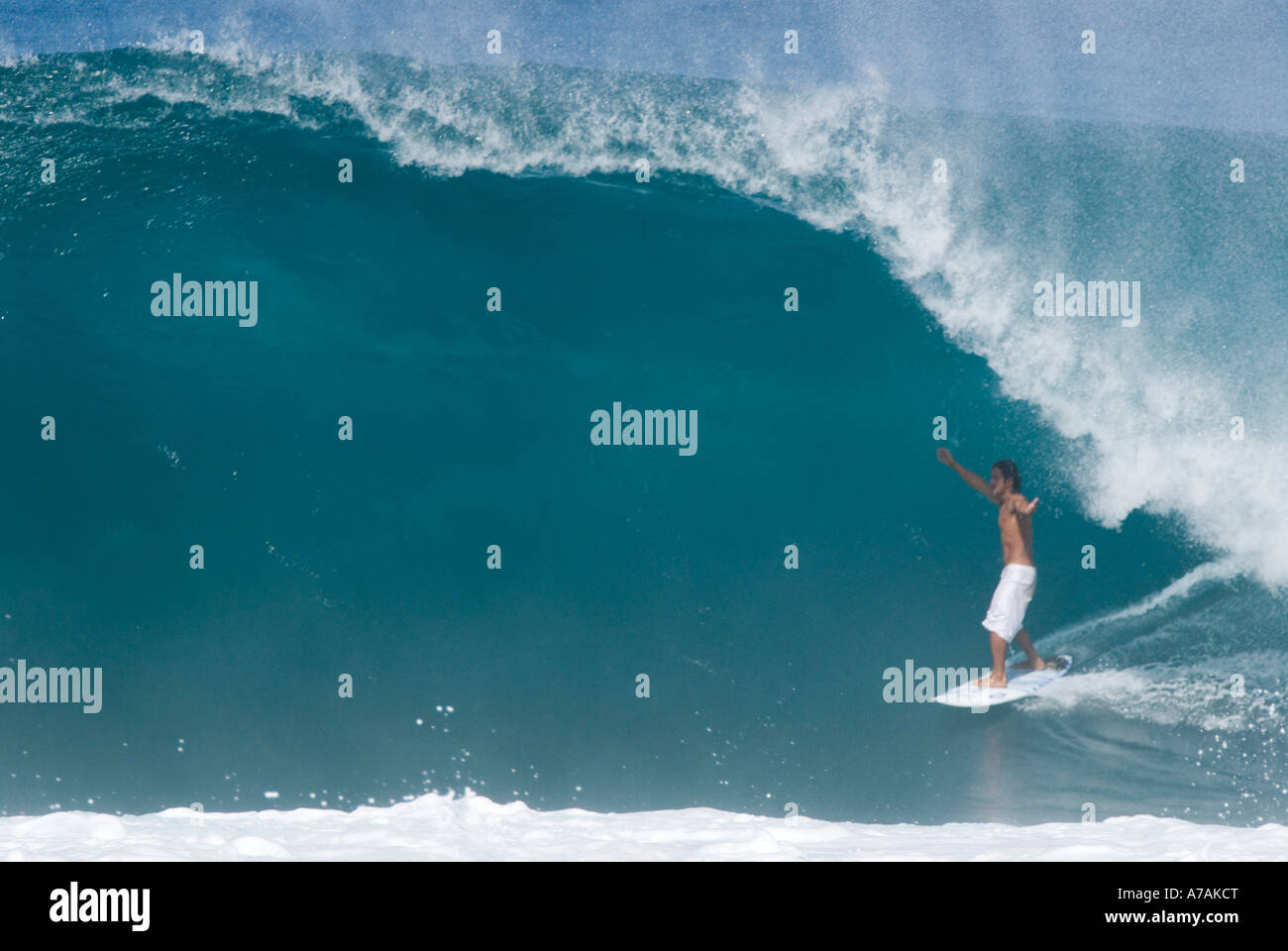 Surfing At Backdoor Pipeline North Shore Oahu Hawaii Surfing At Backdoor Pipeline North Shore Oahu Hawaii